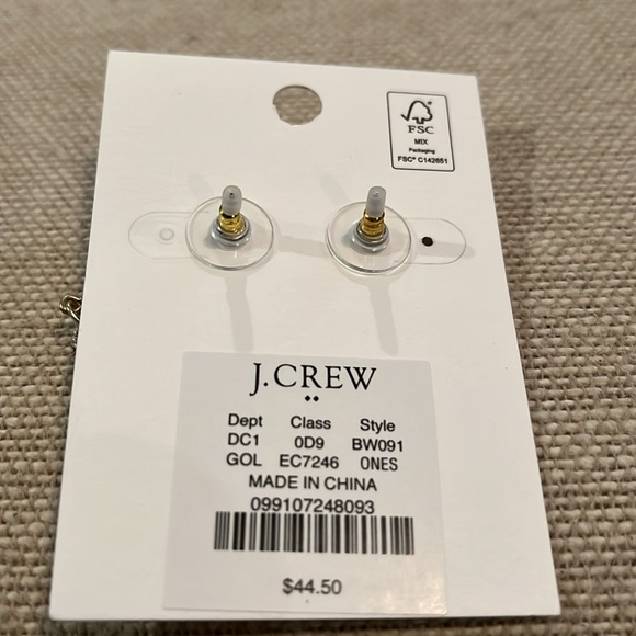 J. Crew Gold drop bauble earrings/NWT - Picture 6 of 9